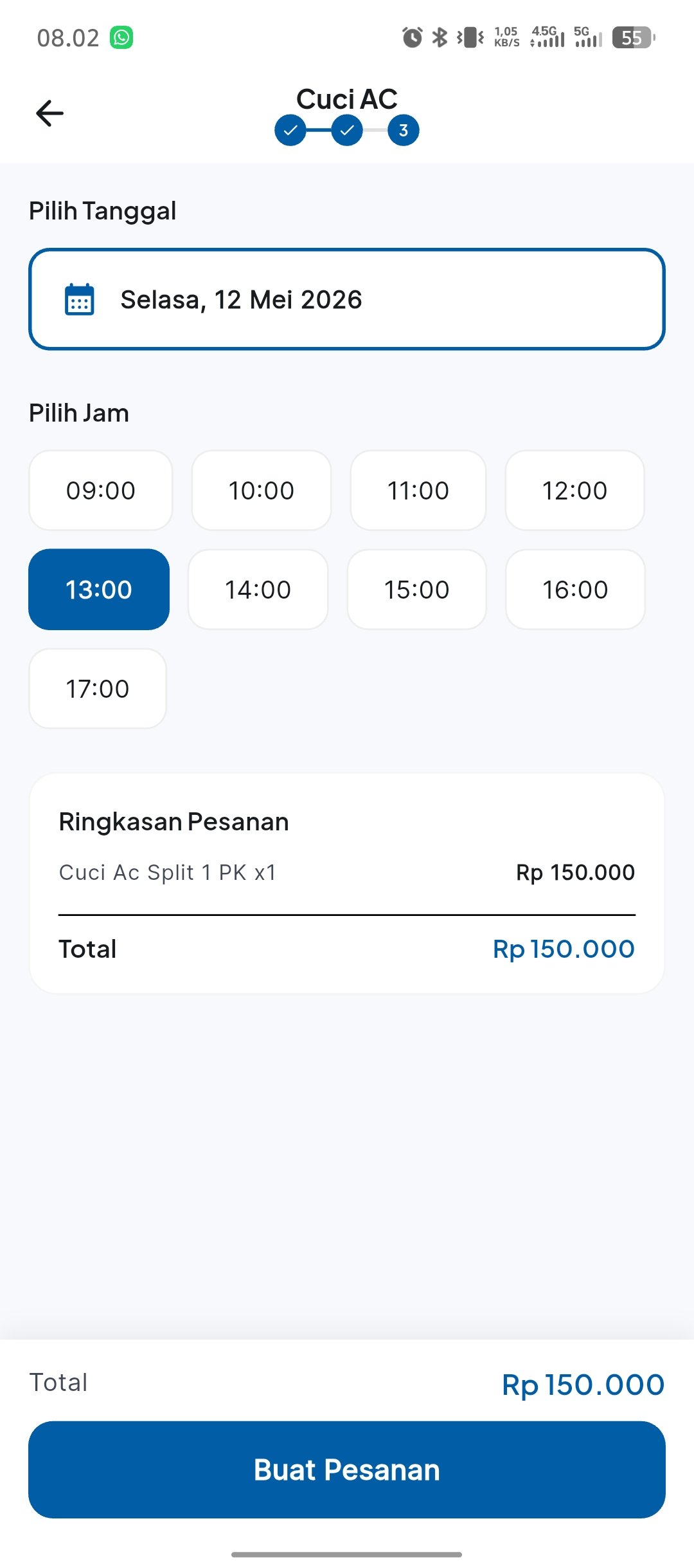 Dikari AC — Booking